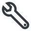 Line, left, wide, spanner, wrench, tool, mechanics, mechanical, repair, spanner-wide icon