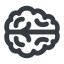 Line, right, wide, human, idea, brain, intelligence, brain-alt, brain-alt-wide, synapse, neuron, memory icon