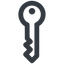 Line, right, wide, unlocked, unlock, locked, lock, key, access, security, key-wide icon