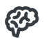 Line, wide, horizontal, mirror, side, human, idea, brain, intelligence, brain-side, brain-side-wide, synapse, neuron, memory icon
