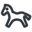Line, wide, horizontal, mirror, horse, riding, sport, animal, horse-wide icon
