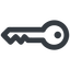 Line, up, wide, horizontal, mirror, unlocked, unlock, locked, lock, key, access, security, key-wide icon