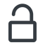 Line, wide, horizontal, mirror, unlocked, secure, safe, padlock, unlock, unlock-wide icon
