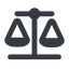 Line, wide, law, balance, justice, legal, scales, balance-alt-wide icon
