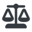 Line, wide, law, balance, justice, legal, scales, balance-wide icon