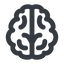 Line, up, wide, human, idea, brain, intelligence, brain-alt, brain-alt-wide, synapse, neuron, memory icon