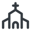 Line, wide, christian, church, cathedral, church-wide icon