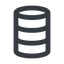 Line, wide, mysql, sql, database, db, storage, barrel, database-wide icon