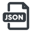 file-json-wide icon.  icon. Friconix, free collection of beautiful icons.