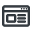 Line, wide, window, application, interface, app, gui, gui-wide icon