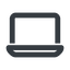 Line, wide, computer, laptop, laptop-wide icon