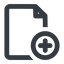 Line, add, new, file, create, new-file, new-file-wide icon