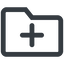Line, wide, add, new, folder, directory, create, new-folder, new-folder-wide icon