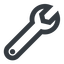 Line, up, wide, spanner, wrench, tool, mechanics, mechanical, repair, spanner-wide icon