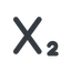 Line, wide, text, editor, subscript, subscript-wide icon