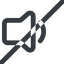Line, down, wide, horizontal, mirror, prohibited, speaker, volume, mute, unmute, music, sound, loudspeaker, volume-1-wide icon