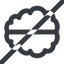 Line, left, wide, prohibited, human, idea, brain, intelligence, brain-wide, synapse, neuron, memory icon