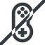 Line, left, wide, prohibited, game, gaming, games, gamepad, pad, joystick, gamepad-wide icon