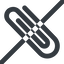 Line, left, wide, prohibited, paper, clip, attachment, paper-clip, paper-clip-wide icon