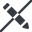 Line, left, wide, prohibited, pen, pencil, draw, edit., pen-solid icon