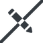 Line, left, wide, prohibited, pen, pencil, draw, edit icon