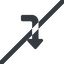 Line, left, wide, sign, confirm, arrow, prohibited, key, submit, send, return, enter, return-sign-solid, return-sign icon