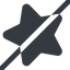 Line, left, wide, solid, star, rate, rating, prohibited, star-solid, favorite icon
