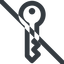 Line, right, wide, horizontal, mirror, prohibited, unlocked, unlock, locked, lock, key, access, security, key-wide icon