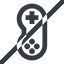 Line, right, wide, prohibited, game, gaming, games, gamepad, pad, joystick, gamepad-wide icon