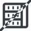 Line, right, wide, prohibited, cell, table, data, grid, row, columns, spreadsheet, spreadsheet-wide icon