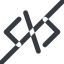 Line, wide, solid, horizontal, mirror, code, prohibited, html, text, editor, source, source-code, xml, code-wide icon