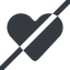 Line, wide, horizontal, mirror, prohibited, heart, valentine, healthcare, health, heart-solid, <3 icon