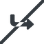 Line, up, wide, sign, confirm, horizontal, mirror, arrow, prohibited, key, submit, send, return, enter, return-sign-solid, return-sign icon