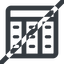 Line, up, wide, horizontal, mirror, prohibited, cell, table, data, grid, row, columns, spreadsheet, spreadsheet-wide icon