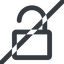 Line, wide, horizontal, mirror, prohibited, unlocked, secure, safe, padlock, unlock, unlock-wide icon