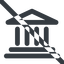 Line, wide, prohibited, law, bank, banking, university, investment, finance, bank-wide, court icon