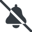 Line, wide, prohibited, bell, notification, alarm, bell-solid icon