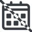Line, wide, prohibited, date, schedule, event, timetable, calendar, calendar-wide icon