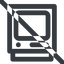 Line, wide, prohibited, apple, computer, vintage, desktop, computer-vintage, mac, pc, computer-vintage-wide icon