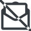 Line, wide, envelope, mail, message, email, letter, prohibited, contact, sheet, open, read, open-envelope, open-envelope-sheet, envelope-sheet, envelope-sheet-wide icon