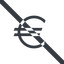 Line, wide, euro, symbol, money, donate, donation, prohibited, euro-symbol, europe, coin icon