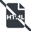 Line, normal, wide, prohibited, file, html, file-html, file-html-solid icon