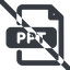 Line, wide, prohibited, file, microsoft, office, ppt, powerpoint, slide, presentation, pptx, file-ppt-wide icon