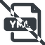 Line, wide, config, prohibited, file, data, language, yml, docker, yaml, markup, configuration, file-yml-wide icon