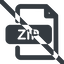 Line, wide, prohibited, archive, file, zip, rar, compress, compressed, compression, file-zip, file-zip-wide icon