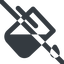 Line, wide, prohibited, bucket, drip, paint, color, fill, fill-drip, fill-drip-solid icon