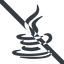 Line, wide, prohibited, cup, programming, oracle, coffe, java icon