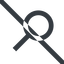 Line, wide, search, magnifying, glass, prohibited, research, magnifying-glass, magnifying-glass-wide icon
