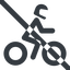 Line, wide, prohibited, riding, bike, cycle, motorbike, motorcycle, biker, motorbike-wide icon