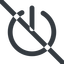 Line, wide, prohibited, power, on, off, turn-on, turn-off, power-wide icon